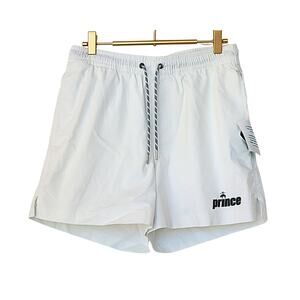 Prince Collection Men's Performance Drawstring Shorts - White - S